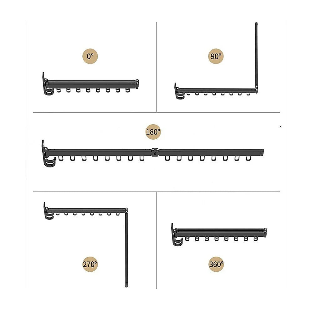 Clothes Drying Rack Foldable Wall Hanging Balcony