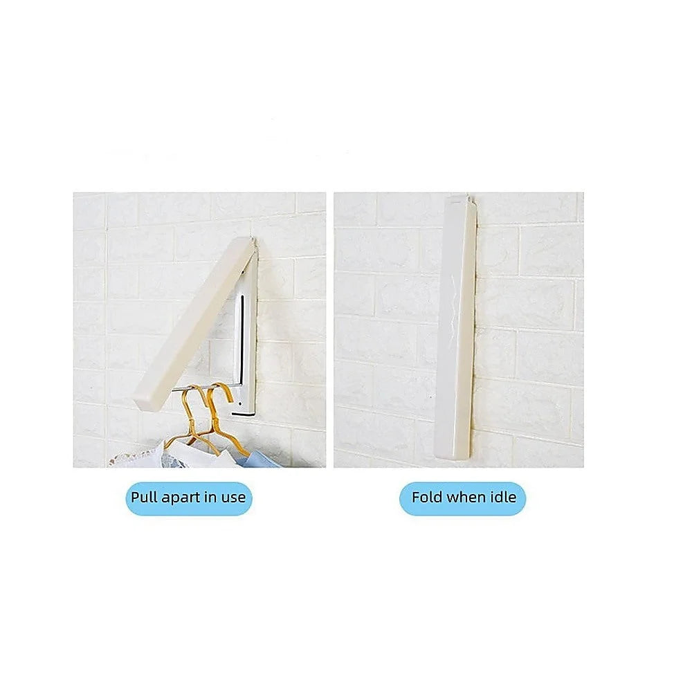 Clothes Hanger Folding Wall Mount Retractable Laundry