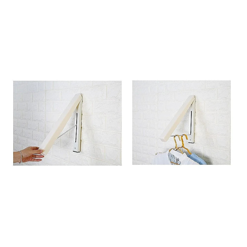 Clothes Hanger Folding Wall Mount Retractable Laundry