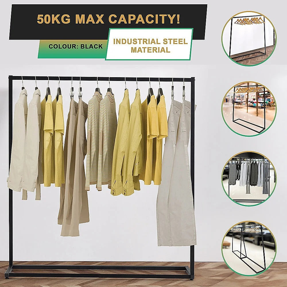 Clothing Garment Rack Commercial Retail Shop - Black