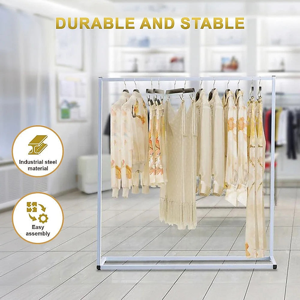 Clothing Garment Rack Commercial Retail Shop - White