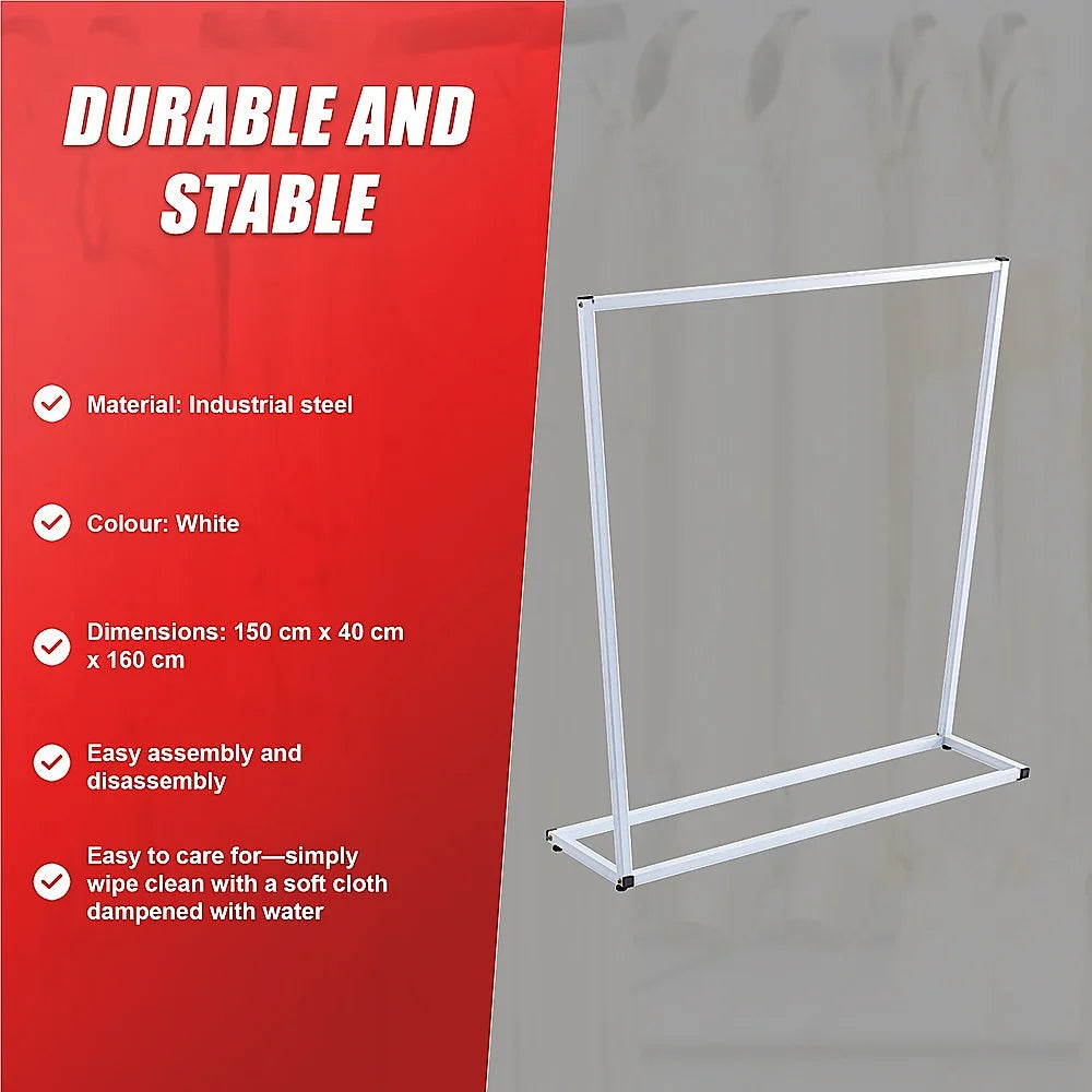 Clothing Garment Rack Commercial Retail Shop - White