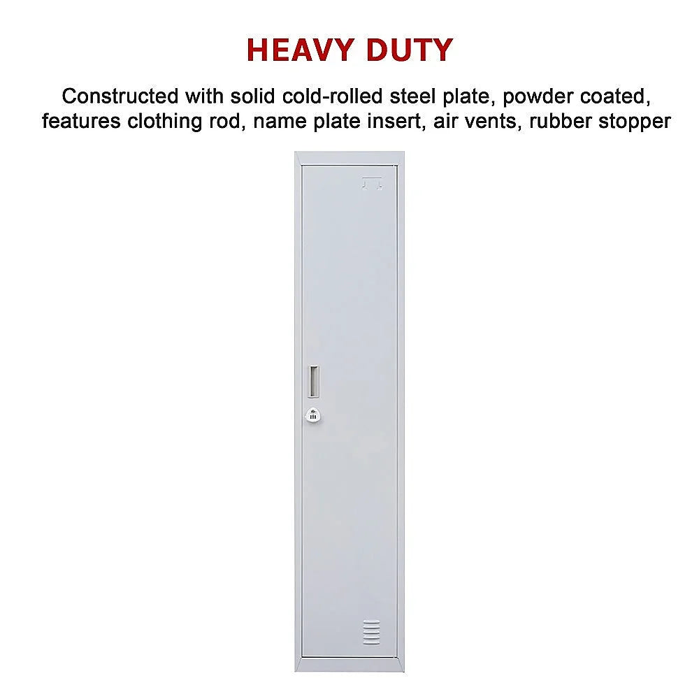 Clothing Locker Cabinet 3-Digit Combination Lock One-Door