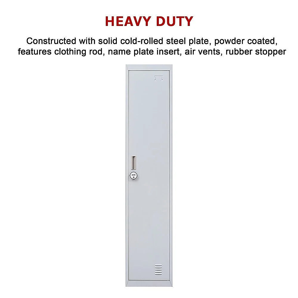 Clothing Locker Cabinet 4-Digit Combination Lock One-Door