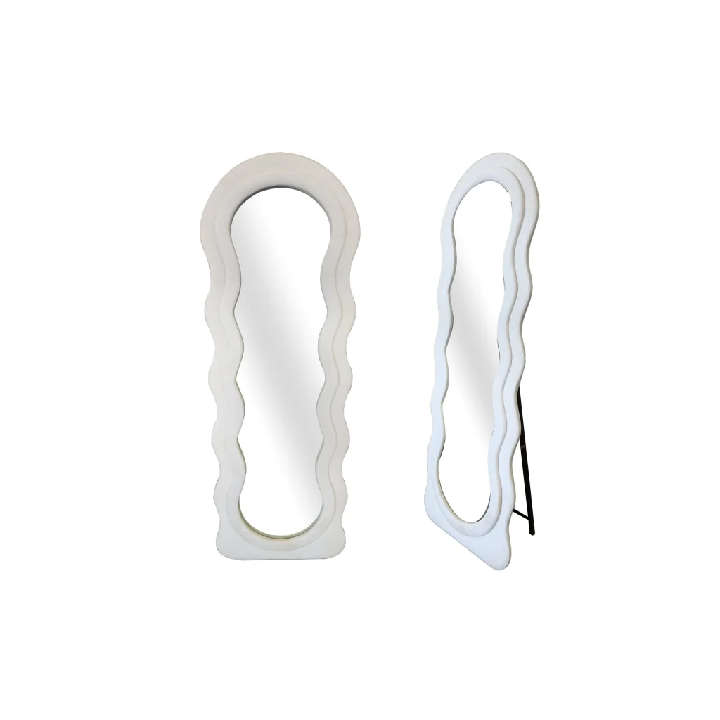 Cloud Wavy Velvet Free-Standing / Wall Mirror - Home &