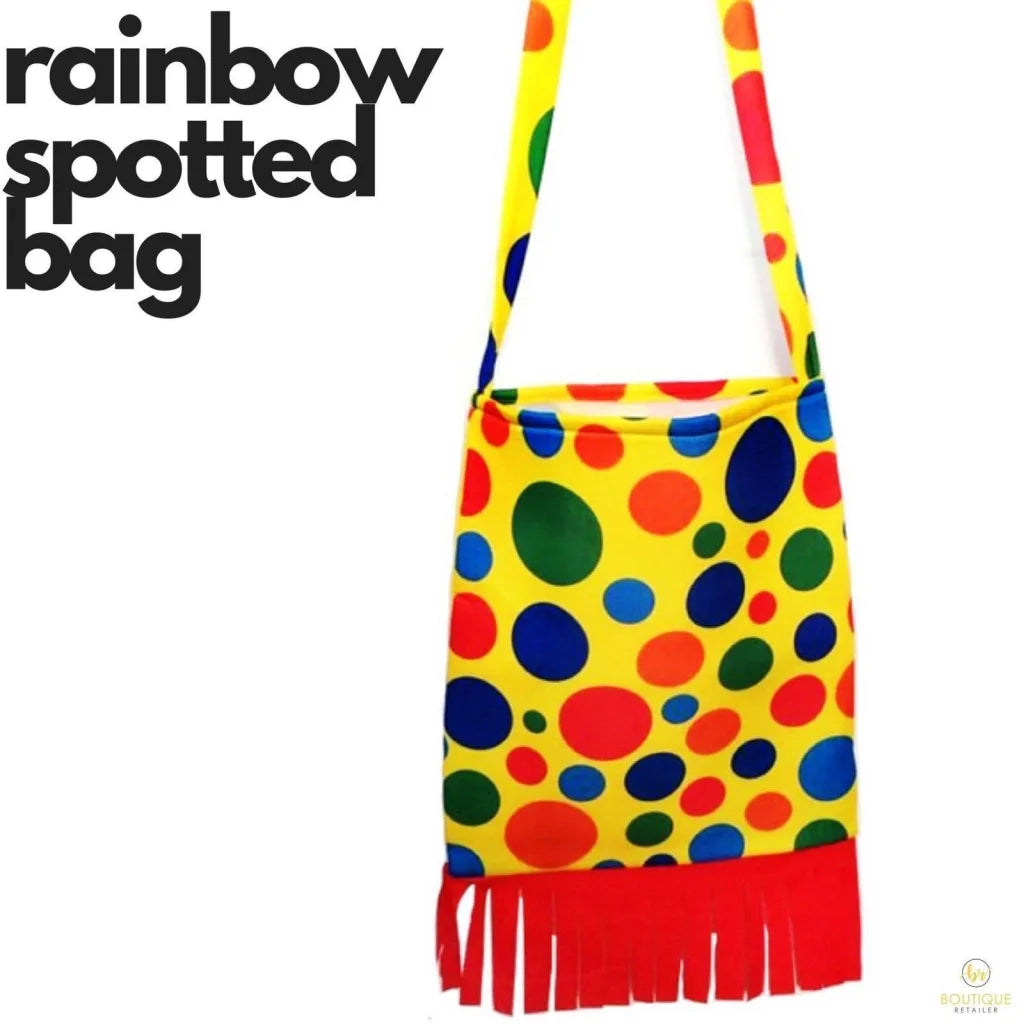 Clown Bag Rainbow Spots Circus Jester Carnival Mardi Gras