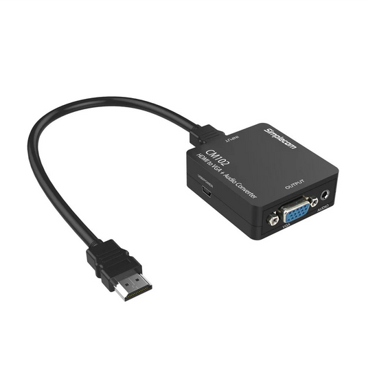 CM102 HDMI to VGA + HomeMyGardeno 3.5mm Stereo Converter