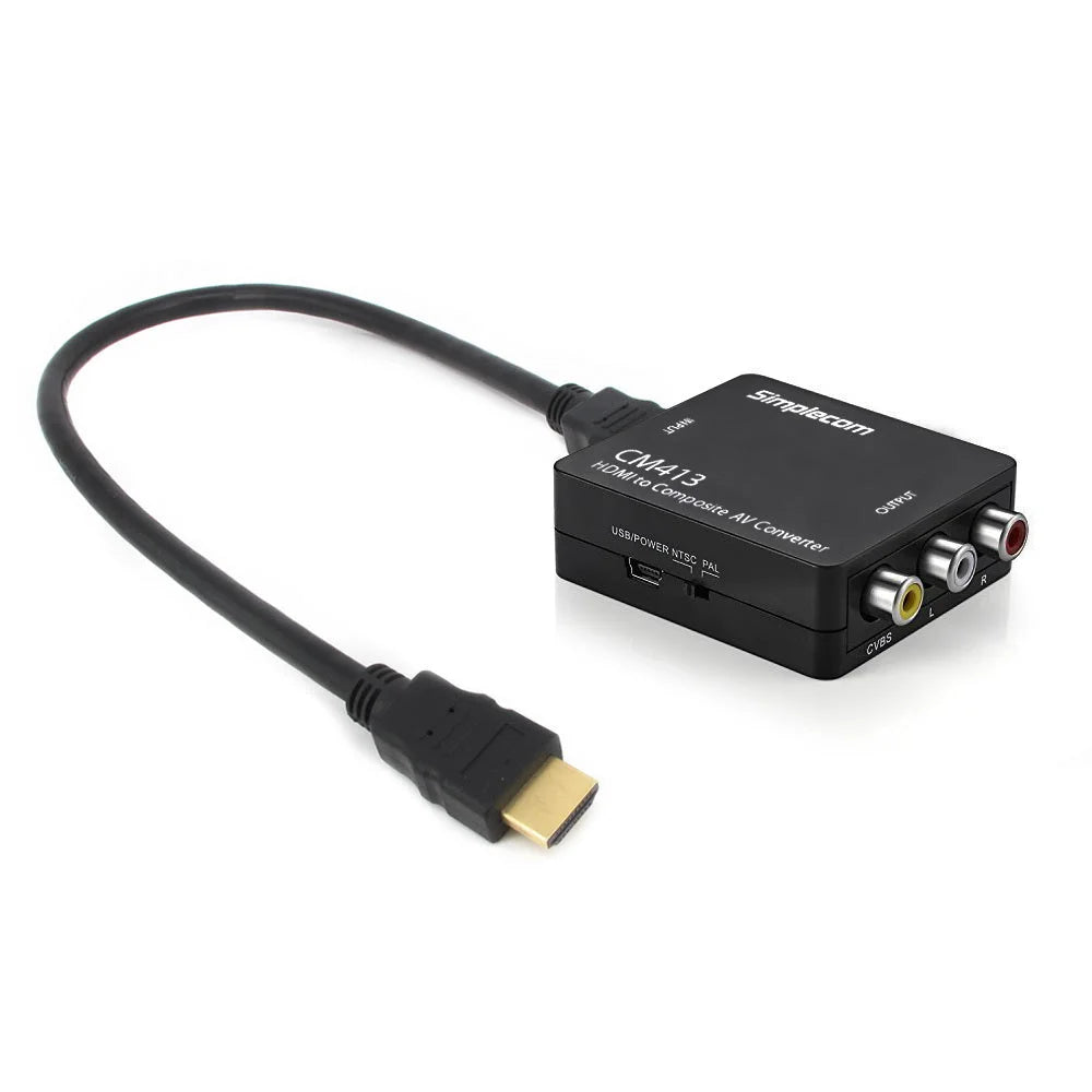 CM413 HDMI to Composite AV CVBS 3RCA Video Converter 1080p