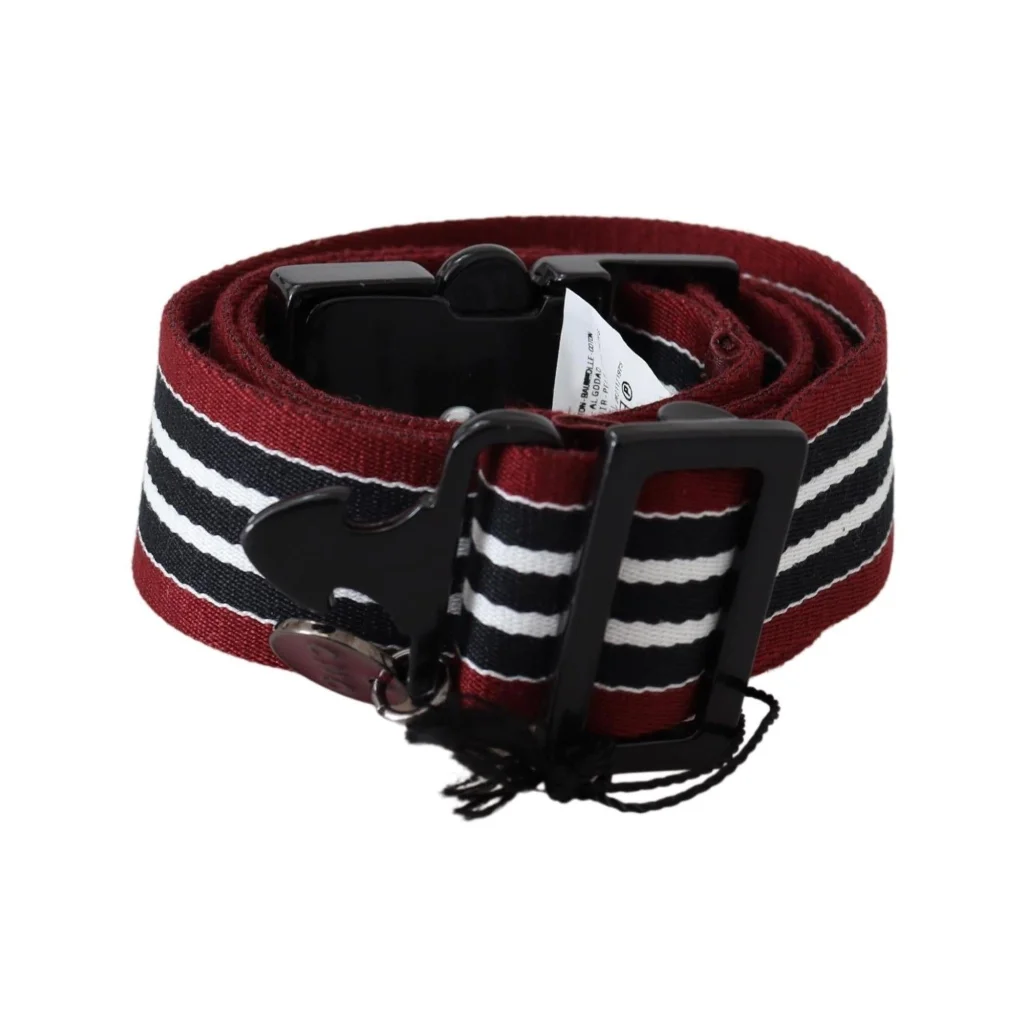 CNC Costume National Fashion Belt with Stripe Motif 100 cm