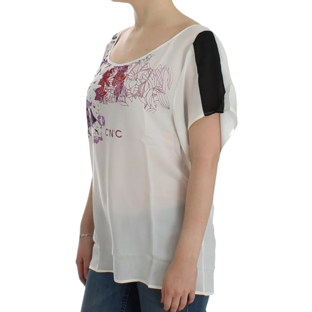 CNC Costume National V-Neck T-Shirt Blouse S Women