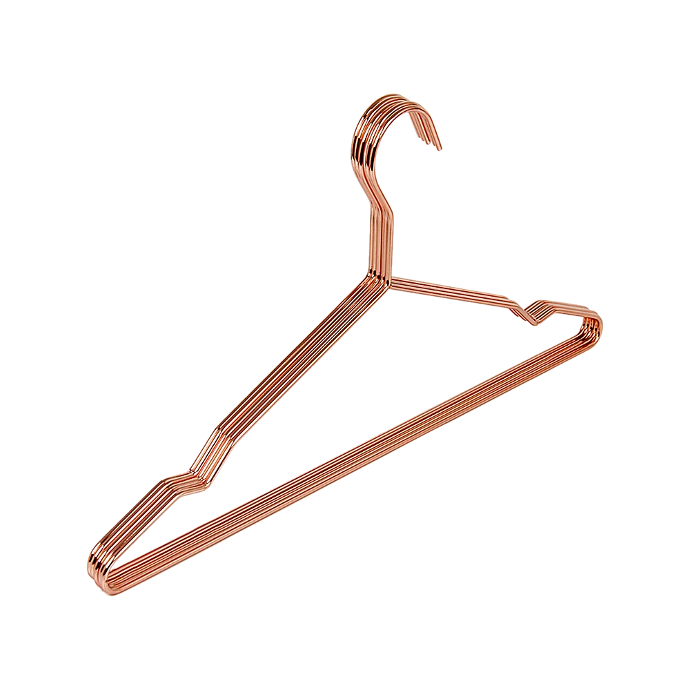 Coat Hangers 16.5’’ Adult Rose Gold Metal Wire for Clothes