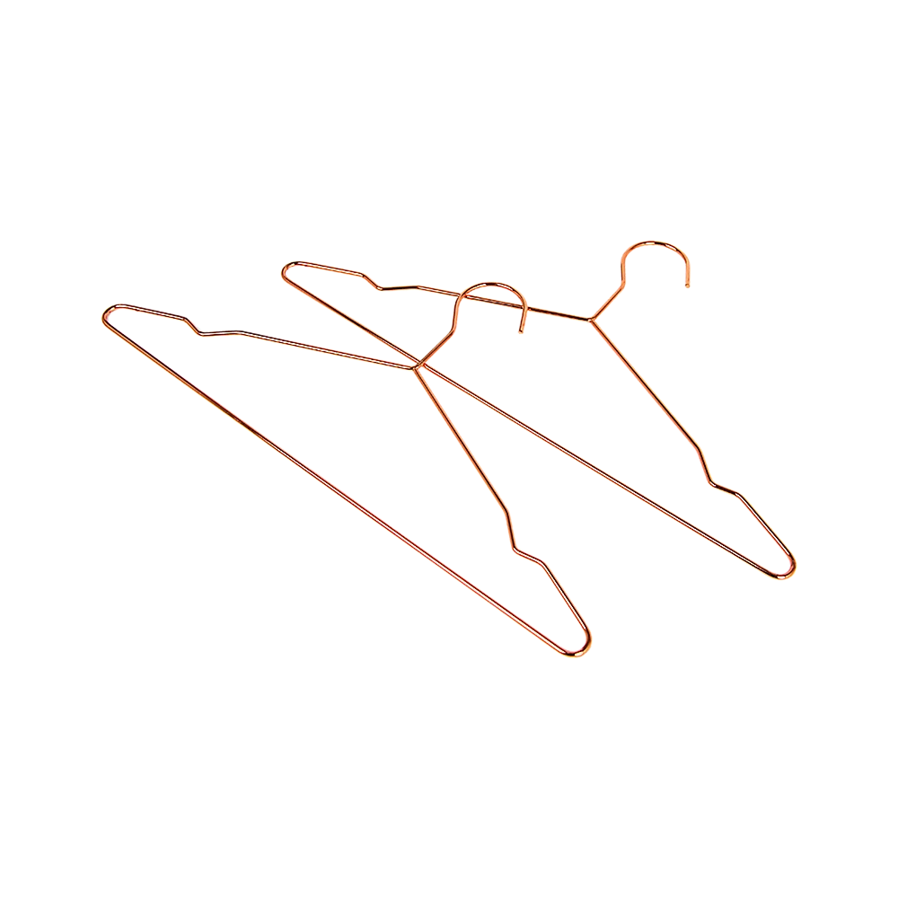 Coat Hangers 16.5’’ Adult Rose Gold Metal Wire for Clothes