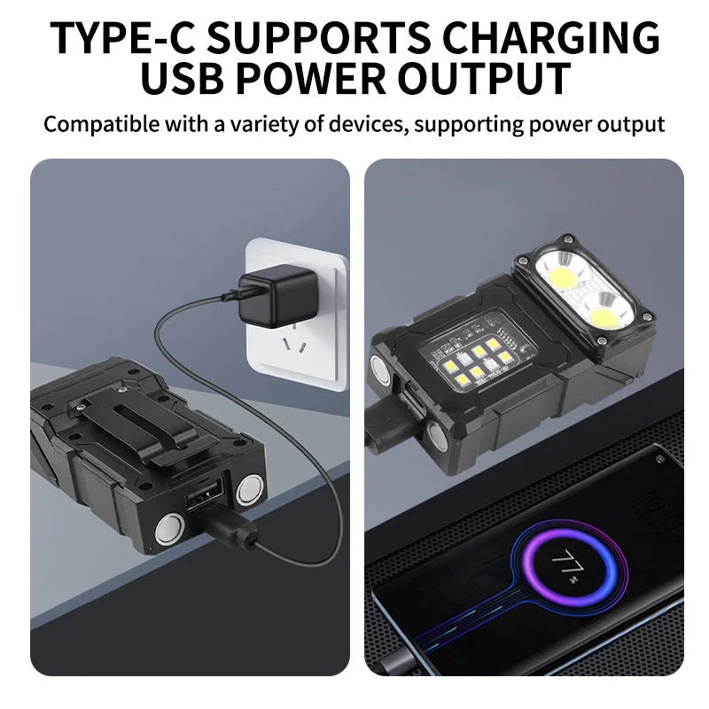 COB + LED Work Light with Digital Display - 180 Degree