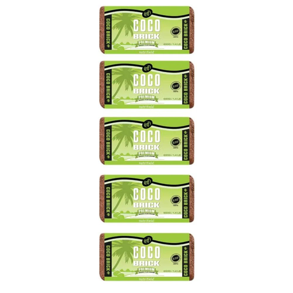 Coco Brick Set Of Five 650g Premium Coir