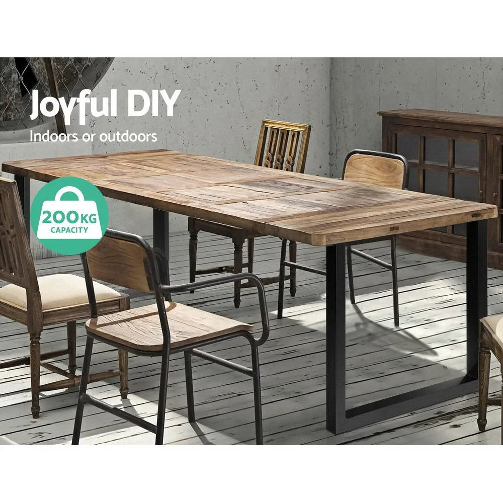 Coffee Dining Table Legs 2x Steel Industrial Vintage Bench