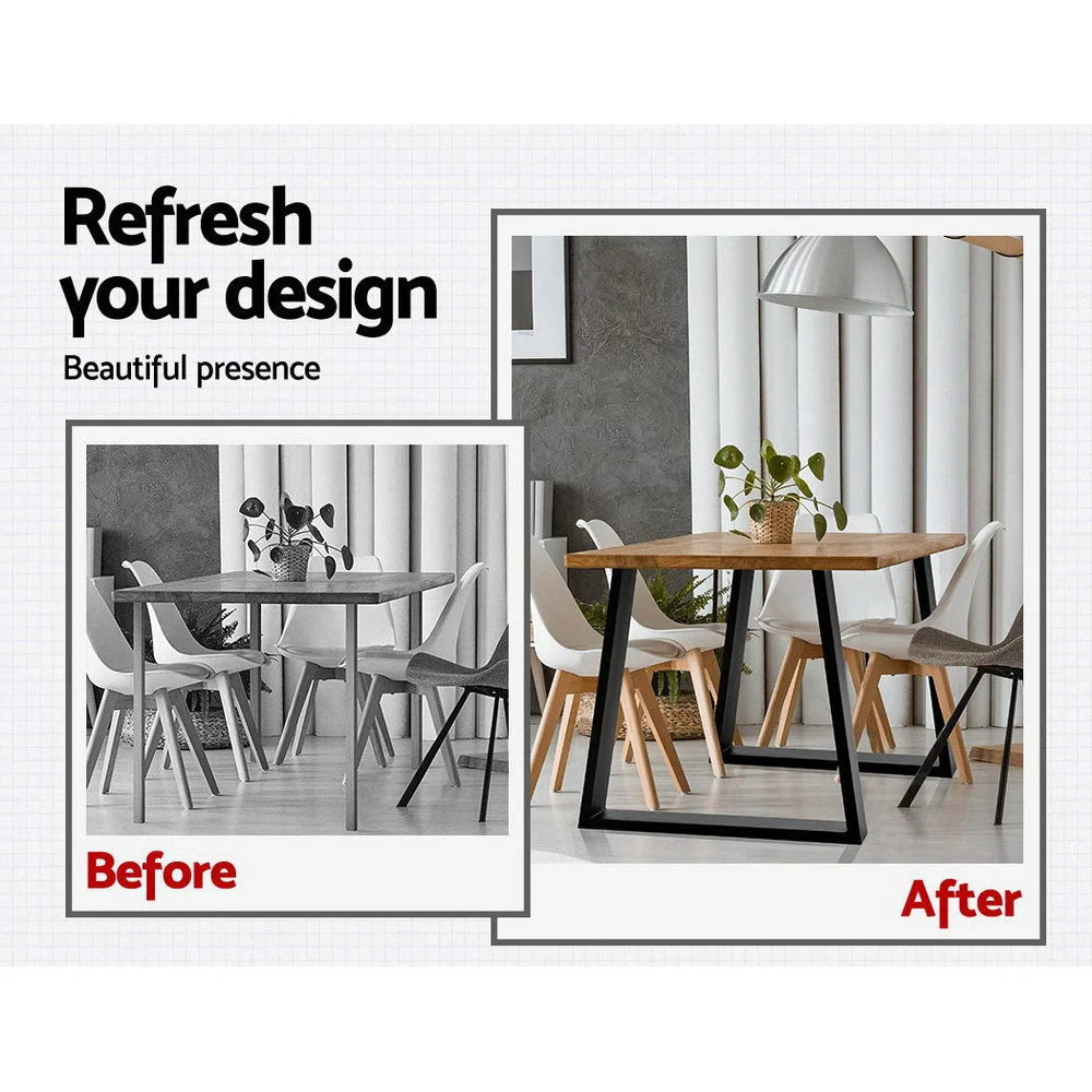 Dining table with 2x coffee legs industrial