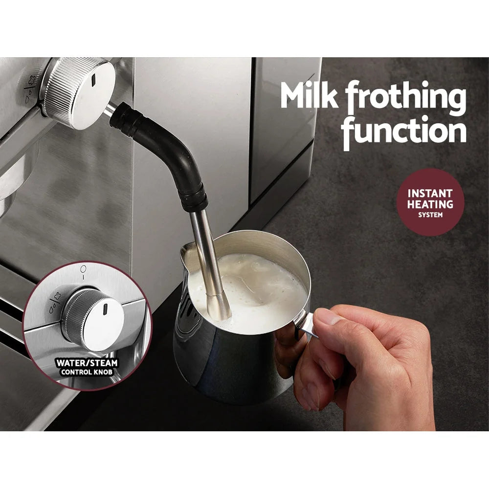 Coffee machine espresso with side profile shown