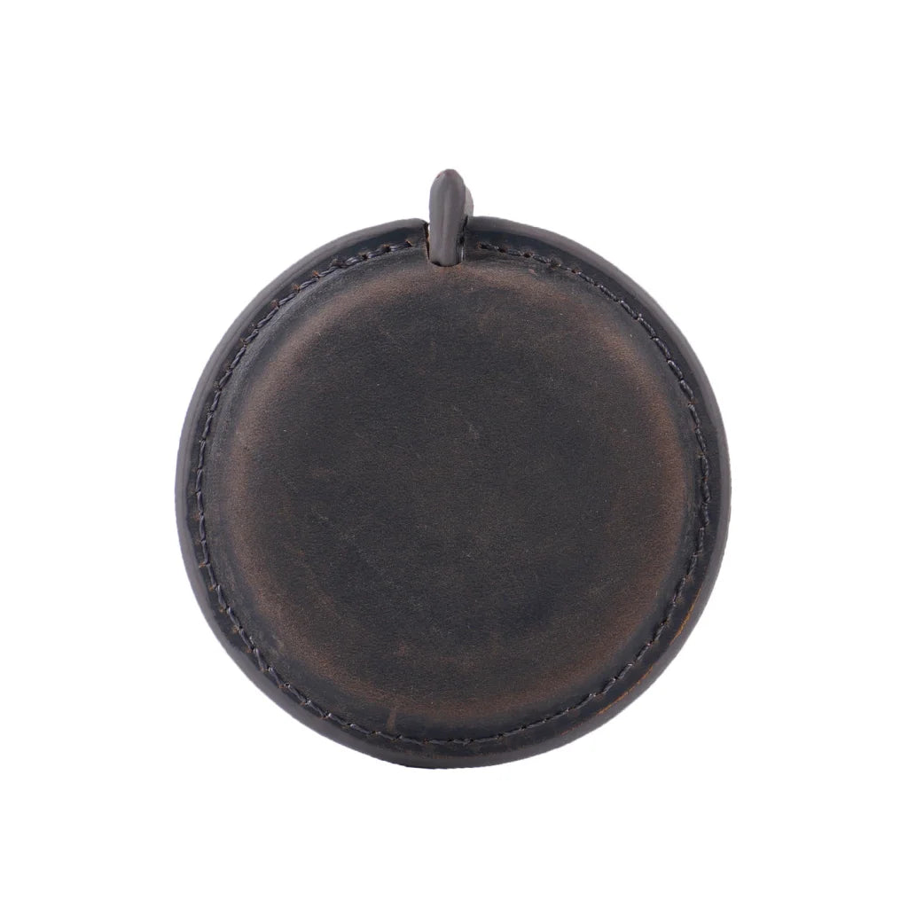 Coffee Mini Leather Tape Measure - 1.5m/60in - Round Plain