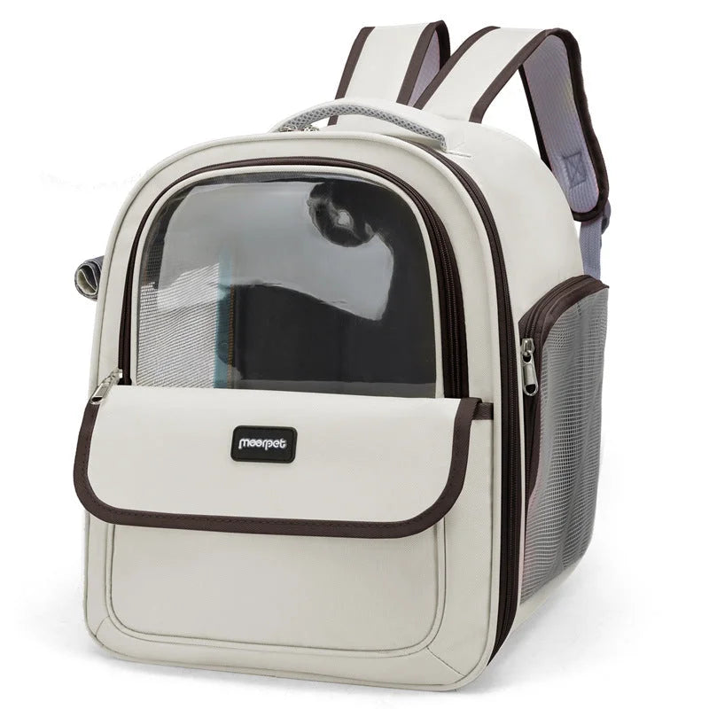 Coffee Pet Carrier Backpack - Space Capsule Design for Cats