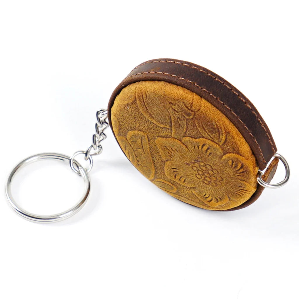 Coffee Side Band Mini Leather Tape Measure - 1.5m/60in
