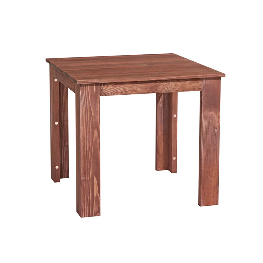 Brown wooden coffee table desk with drawer storage and writing surface