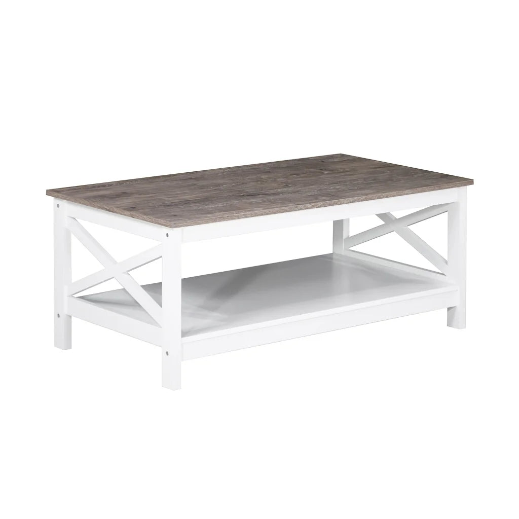 Coffee Table Coastal - White and Grey - Furniture