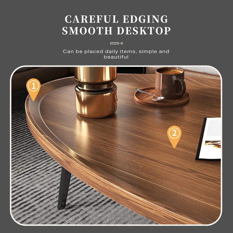 Coffee Table Living Room Accent Oval Contemporary Leisure