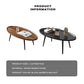 Coffee Table Living Room Accent Oval Contemporary Leisure