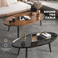 Coffee Table Living Room Accent Oval Contemporary Leisure