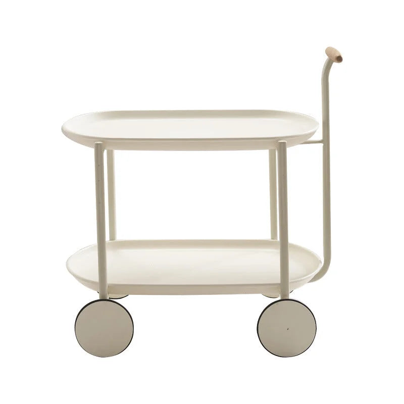 Coffee Table Movable Modern Trolley Small Unit Cart Storage