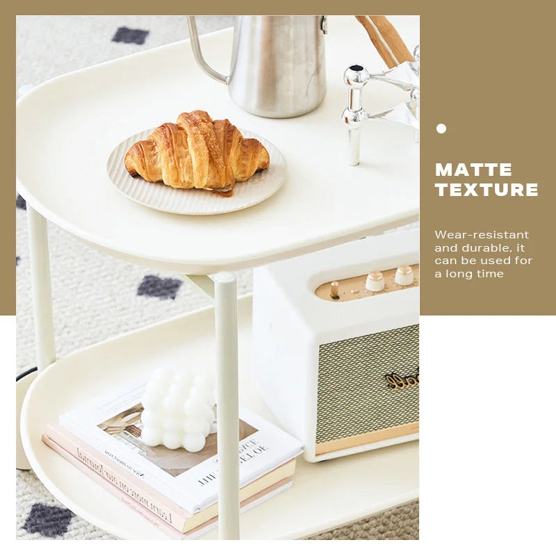Coffee Table Movable Modern Trolley Small Unit Cart Storage