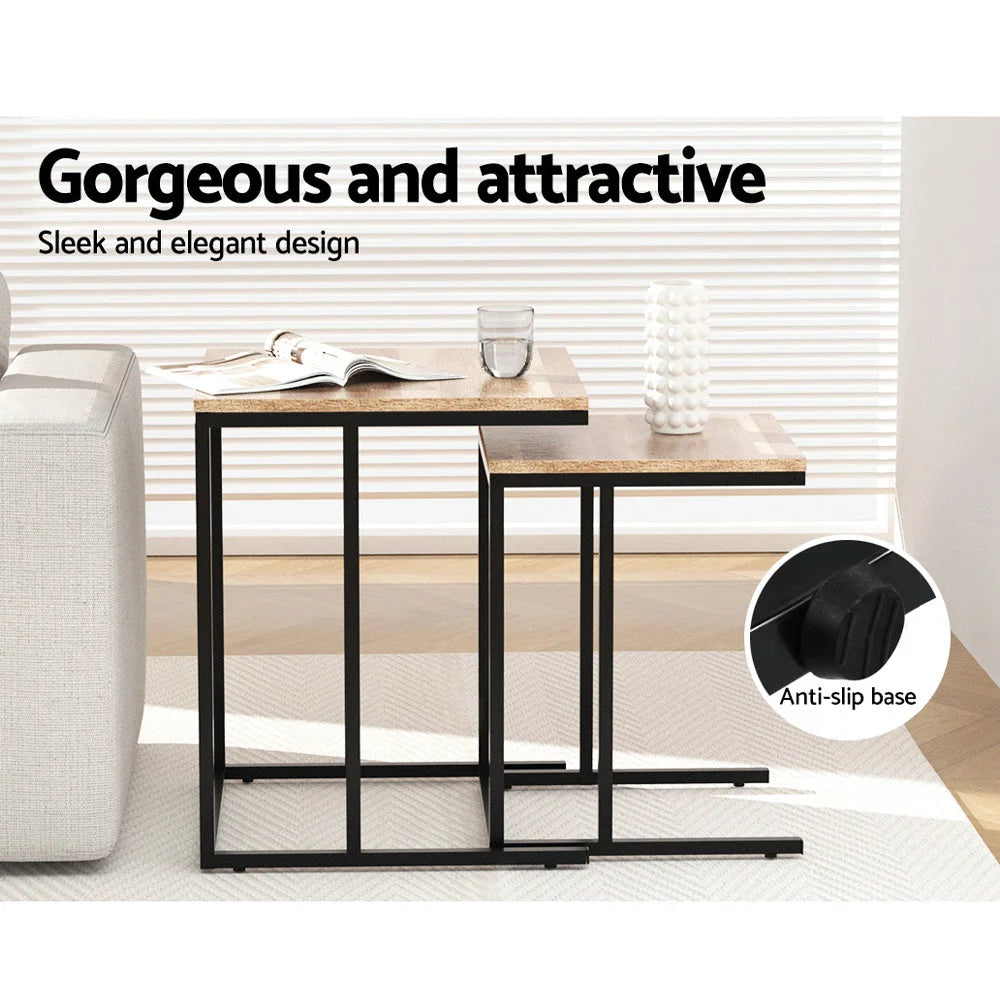 Nesting tables rustic vintage table