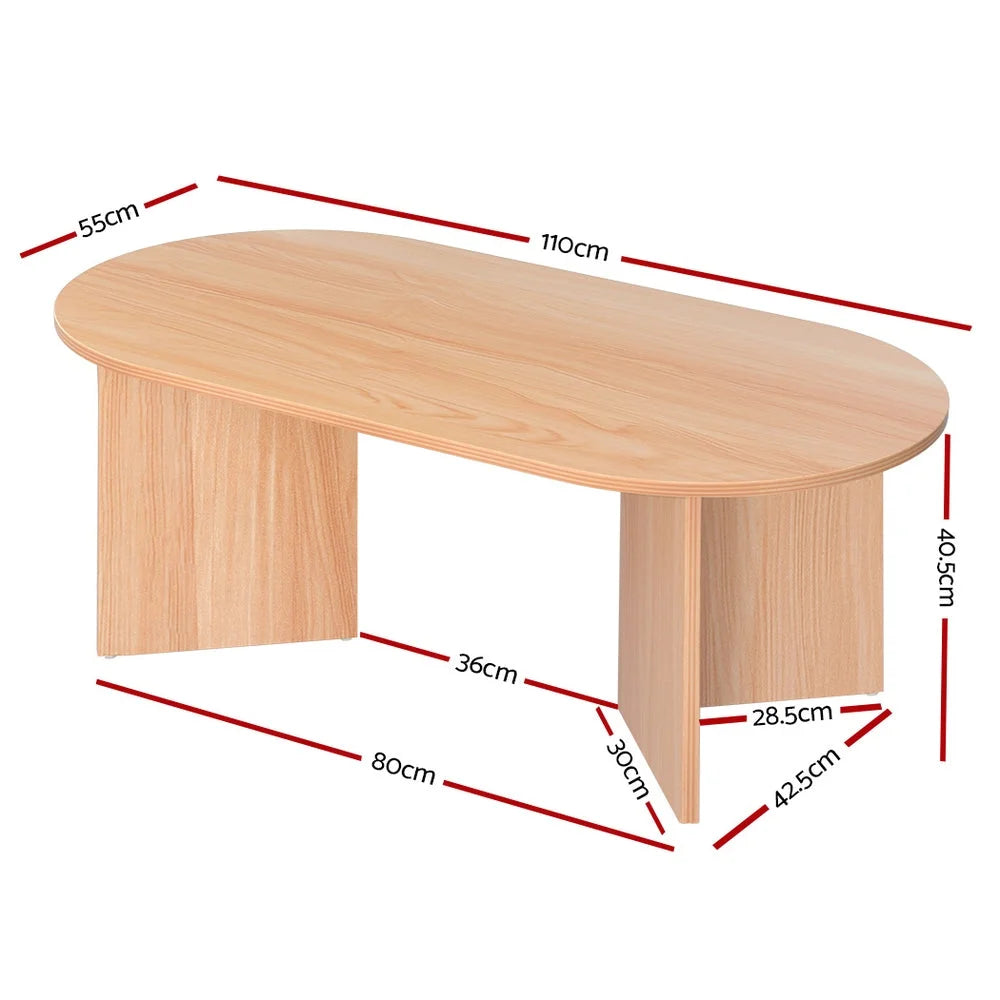 Table with coffee oval pine alva