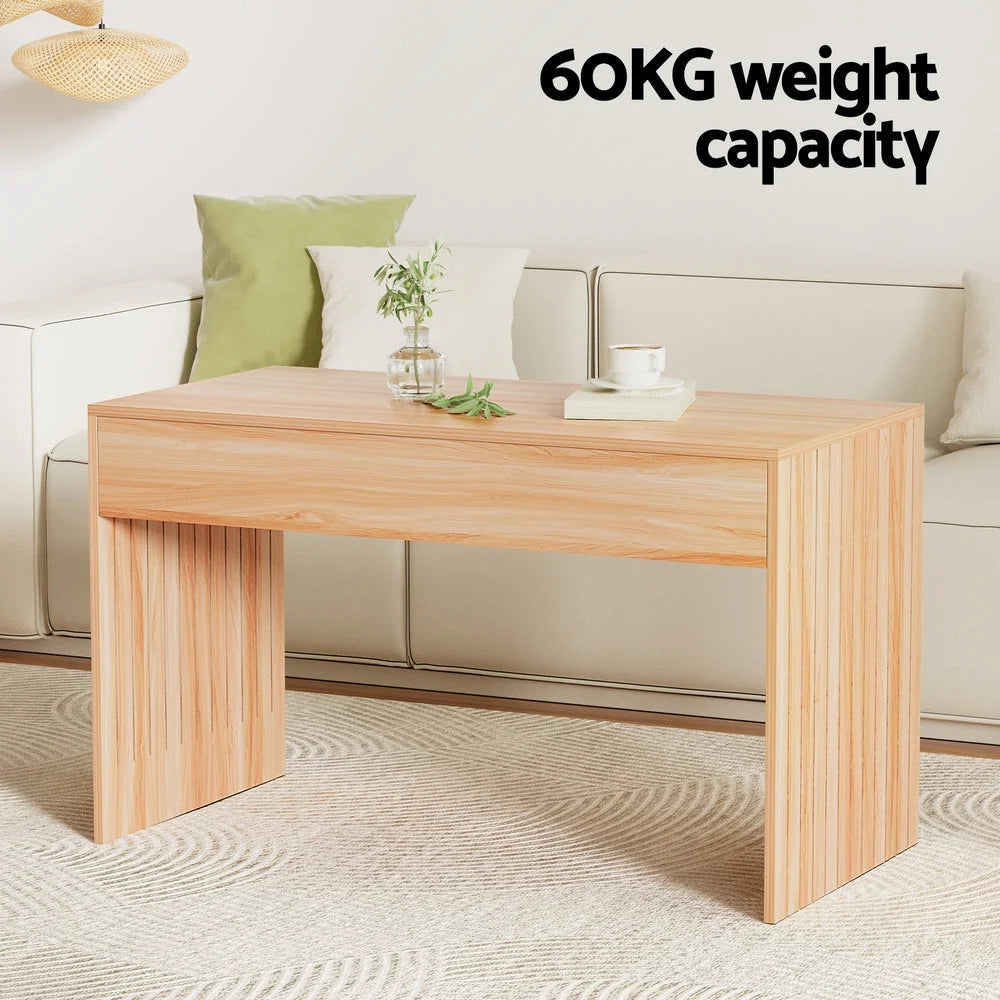 100cm coffee table with round tabletop and stable pedestal base
