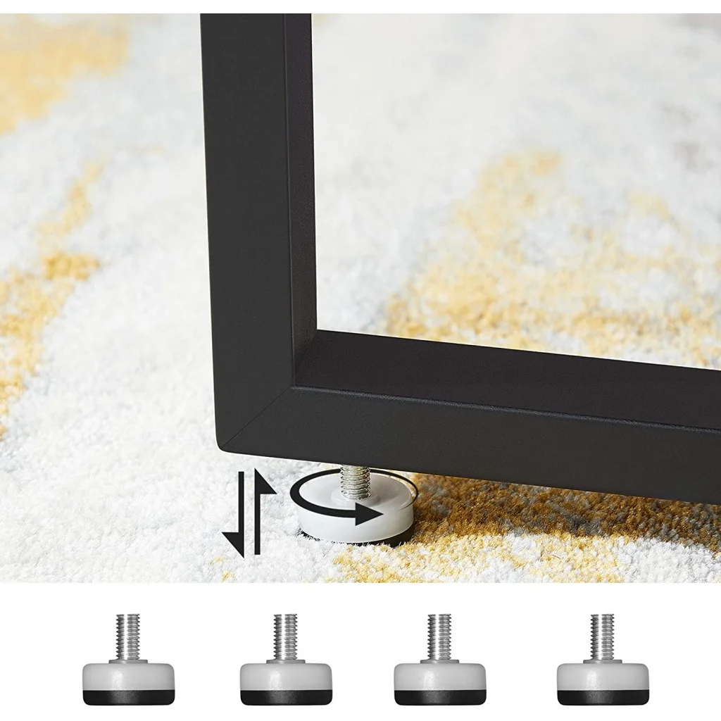 Coffee Table Round Rustic Brown & Black