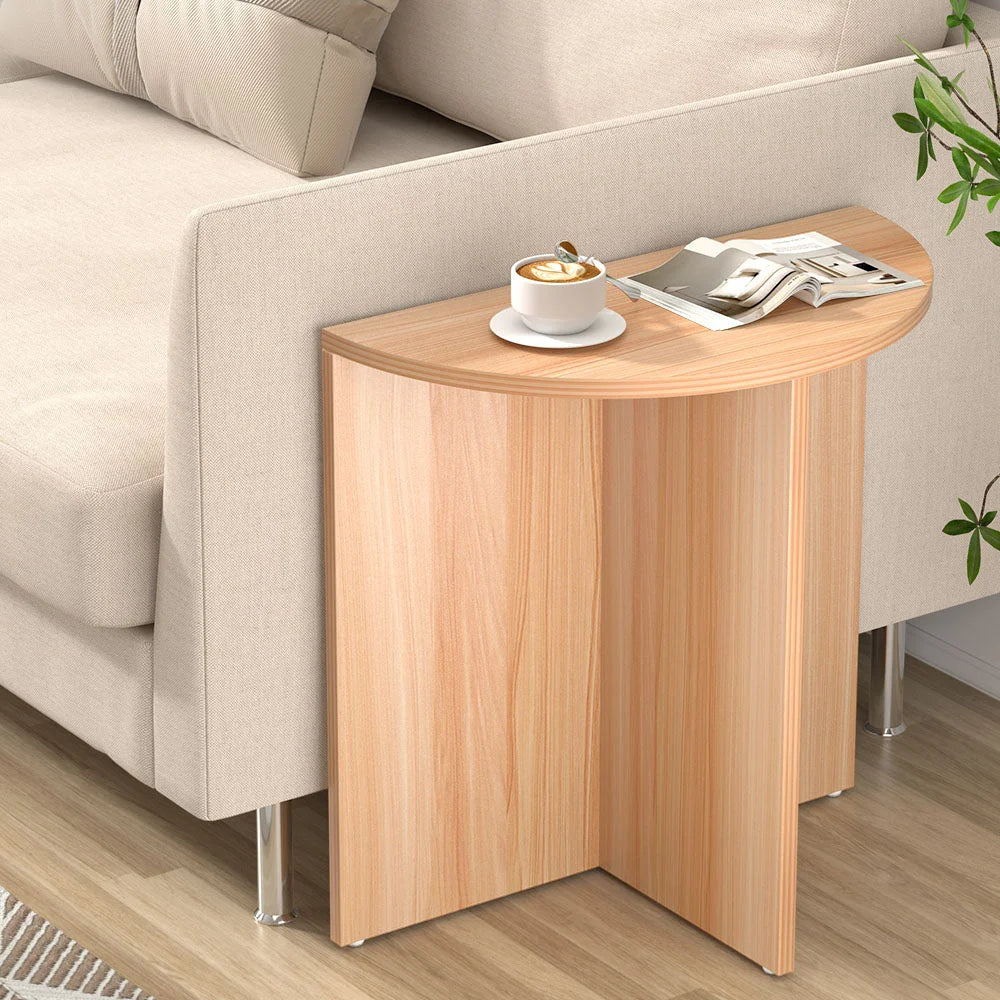 Wooden 48cm coffee table with low table top and lower shelf