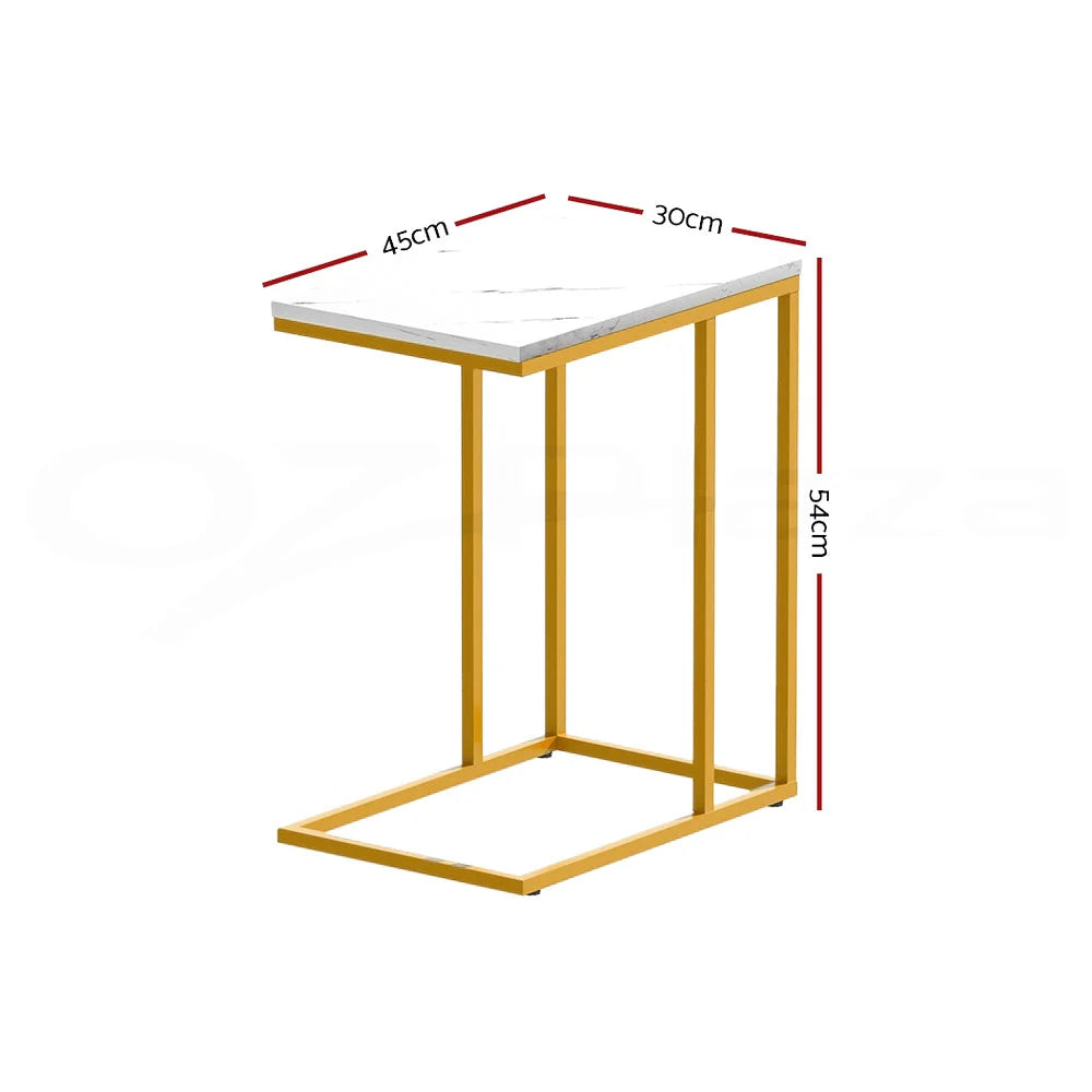 Laptop desk Coffee Table Side Marble Effect Emma