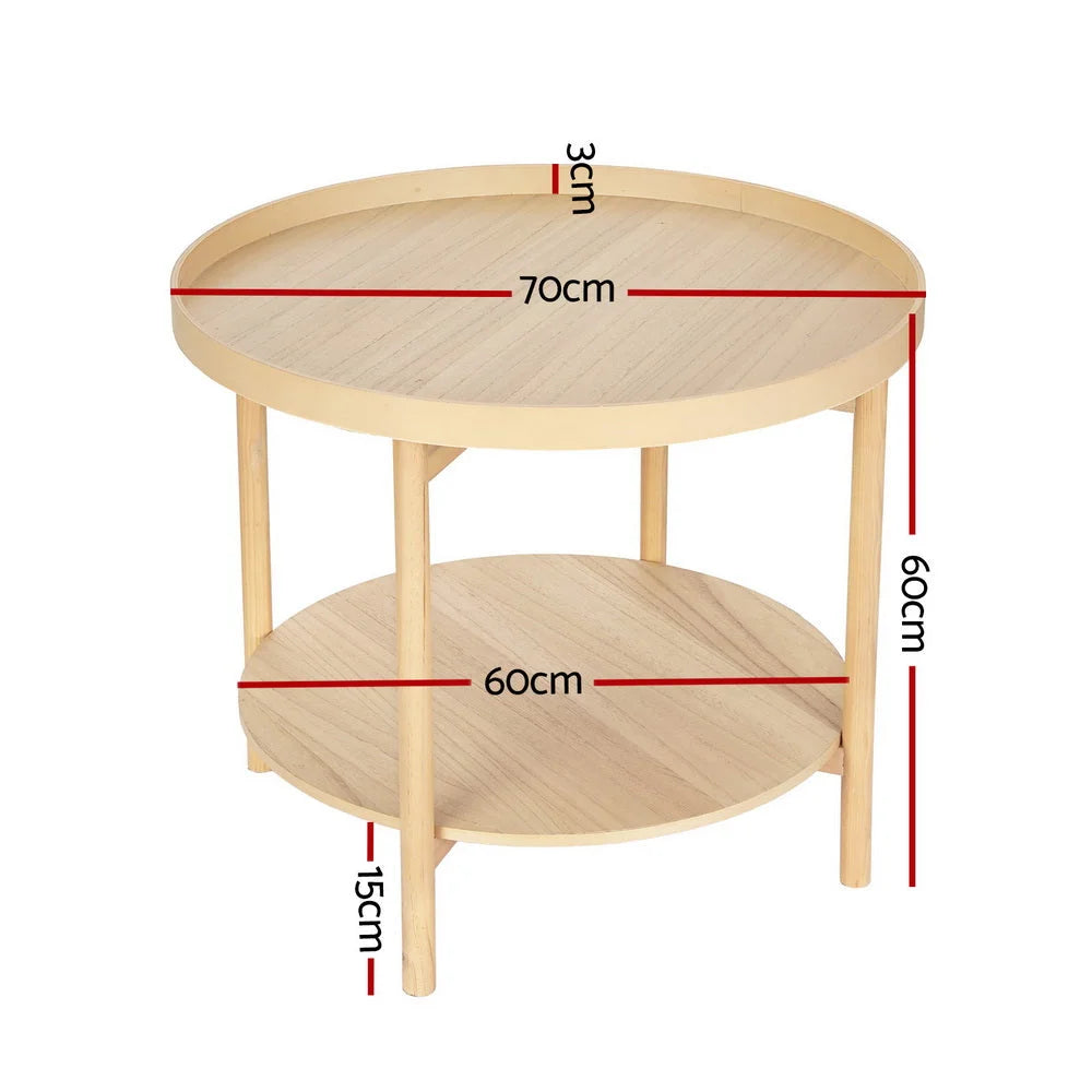 Coffee Table Side Table Round - 70CM - Occasions