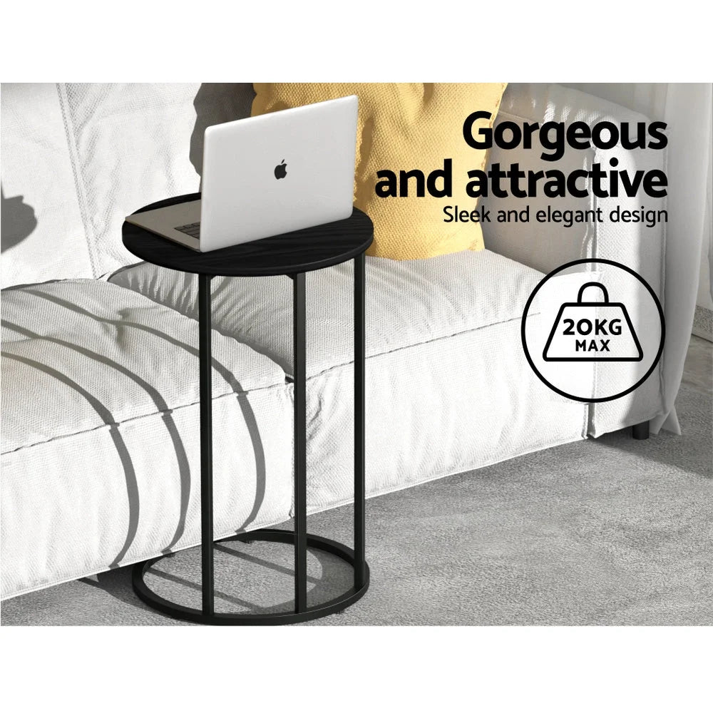 Coffee Table Side Table Round - Black Martha