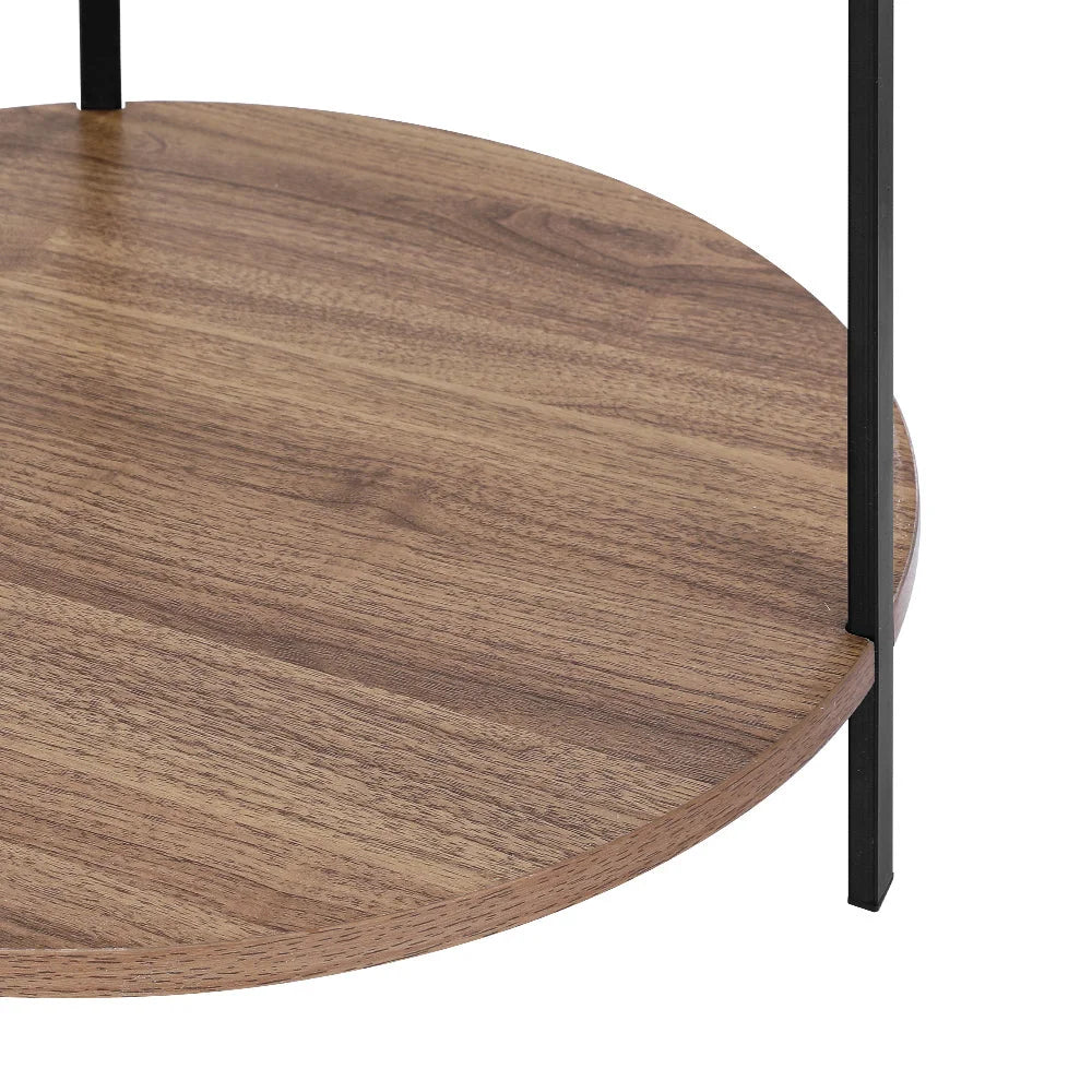 Coffee Table Side Table Round - White CEDRIC