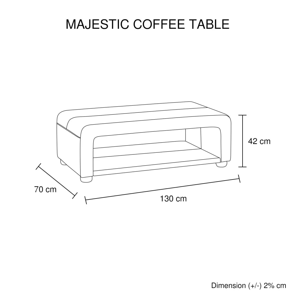 Coffee Table Upholstered PU Leather Black with Open Storage