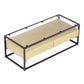 Coffee Table with 2 Drawers Glass Tabletop - Pine