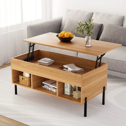 Coffee Table with Lift-Top - Oak - Furniture