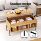Coffee Table with Lift-Top - Oak - Furniture