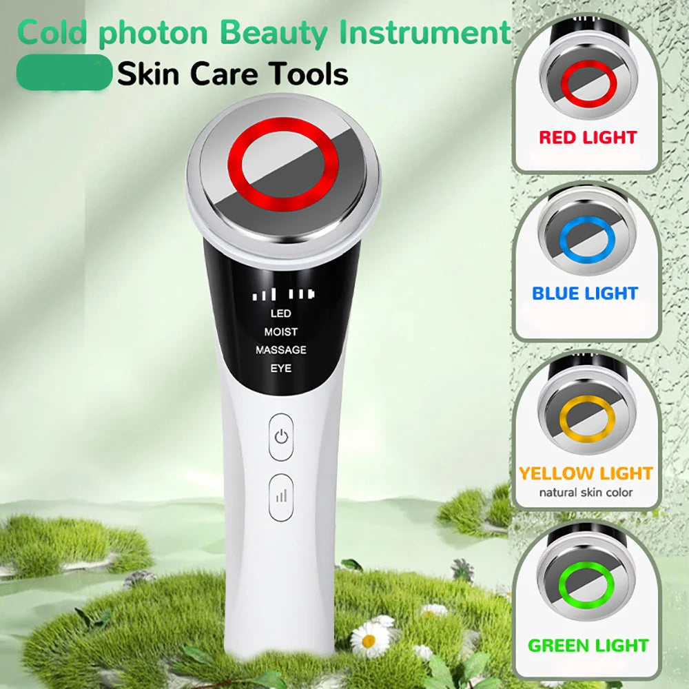 Cold Photon LED Light Therapy Facial Massager - EMS Hot