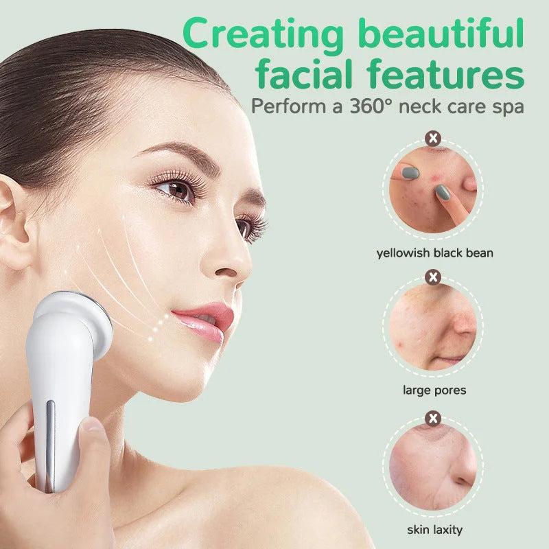 Cold Photon LED Light Therapy Facial Massager - EMS Hot
