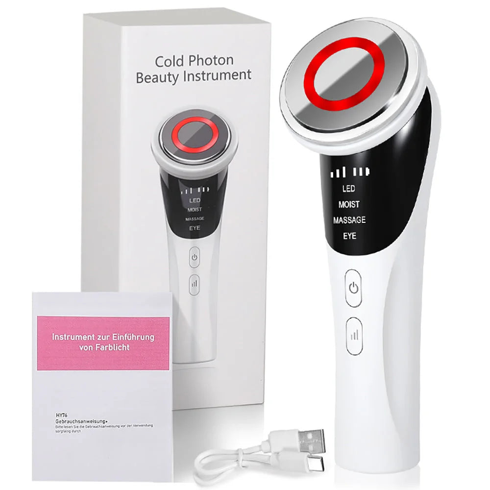 Cold Photon LED Light Therapy Facial Massager - EMS Hot
