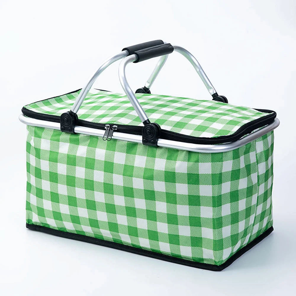 Collapsible Insulated Picnic Basket Outdoor Camping