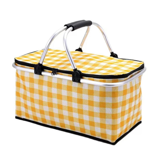 Collapsible Insulated Picnic Basket Outdoor Camping