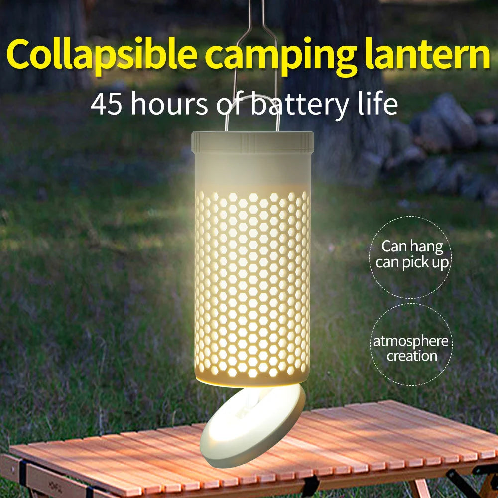 Collapsible LED Camping Lantern with 45-Hour Battery Life